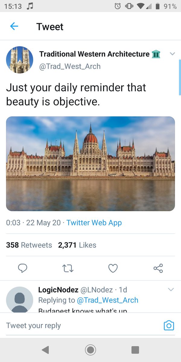 I also want to beef with this tweet, not just because I personally find this building hideous (sorry Hungary but it's just...too much. it's so fussy yet bland I hate it) but also because it's just historically nonsensical.