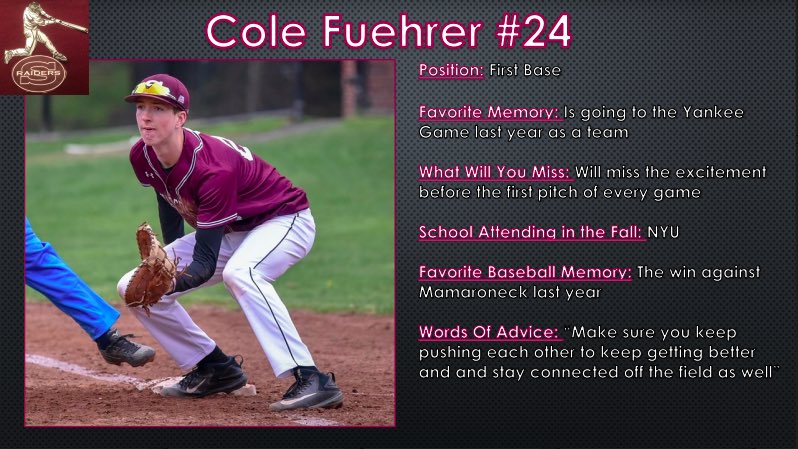 coachweigel23's tweet photo. Our senior spotlight today is Cole Fuehrer. https://t.co/HR3UM2HcT1