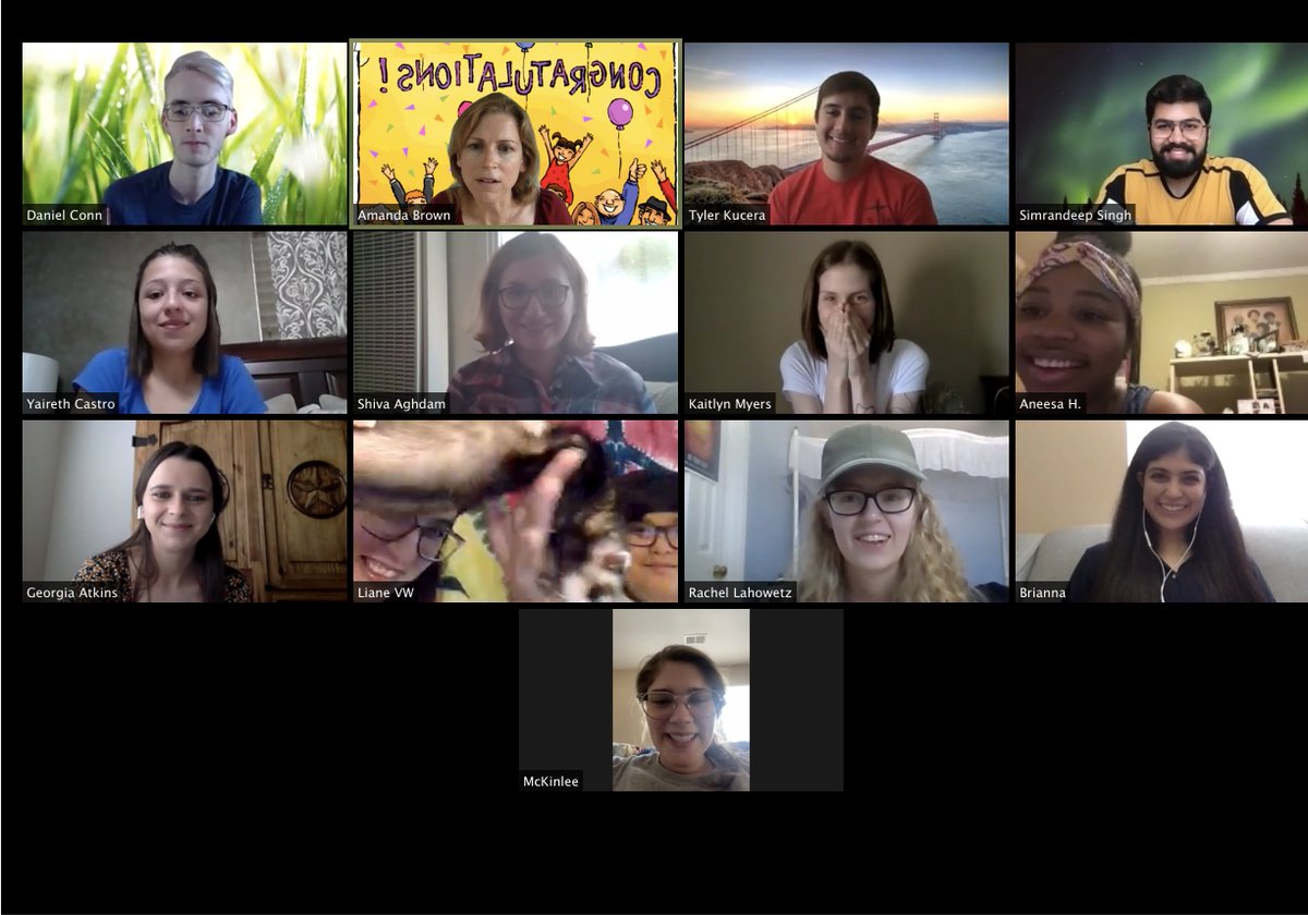 amv_brown's tweet photo. Congratulations to graduating students for spring 2020 who are current or former Brown Lab researchers: Amy Gomez, McKinlee Lewis, Aneesa Harper, Abigail Bell, Shrinidi Joshi, Alejandro Hernandez, Reagan Ball, Kort Alexander! https://t.co/aiA6lxmJsq