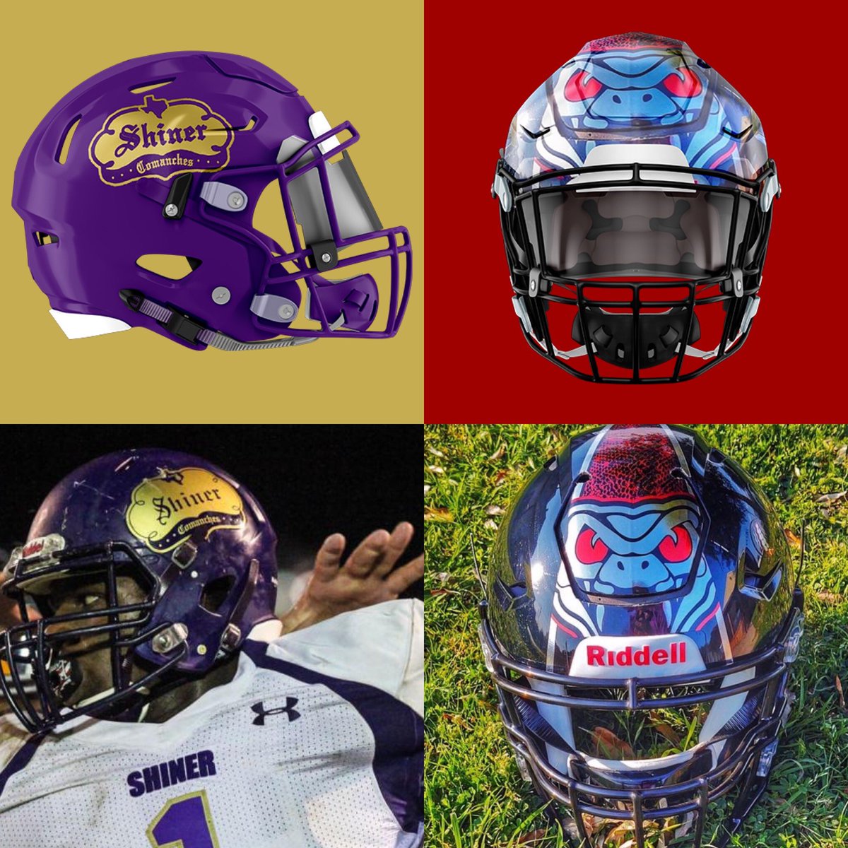 AshlyElamSports's tweet photo. Texas High School
Helmet Championship
Elite 8

Shiner Comanches
(@ShinerISD) 
🆚
ATLAS Rattlers
(@AtlasDfw) 

VOTE BELOW https://t.co/jWGnRtku9G