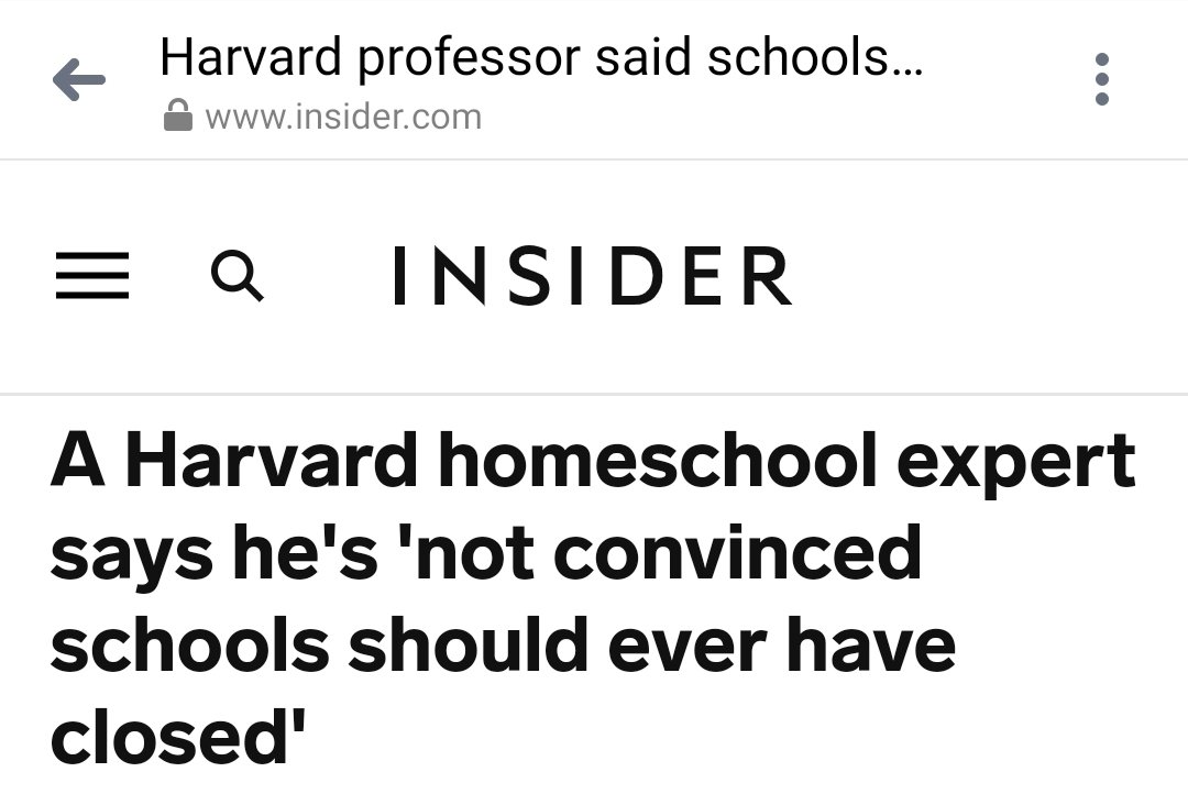 Now the Harvard Law professors are saying we shouldn't have closed schools because they think homeschooling is abuse