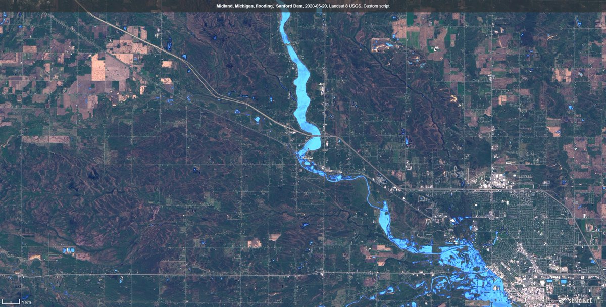 Explore the recent flooding, caused by collapsed dams, in #Midland, #Michig...