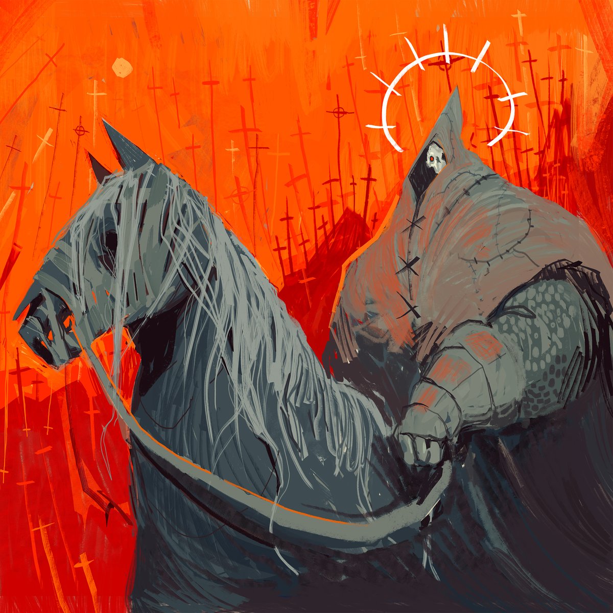 lehmannthiago's tweet image. The Four Horsemen of the Apocalypse - Death, War, Pestilence and Famine.

Had fun working on those, maybe I'll make it an annual tradition.