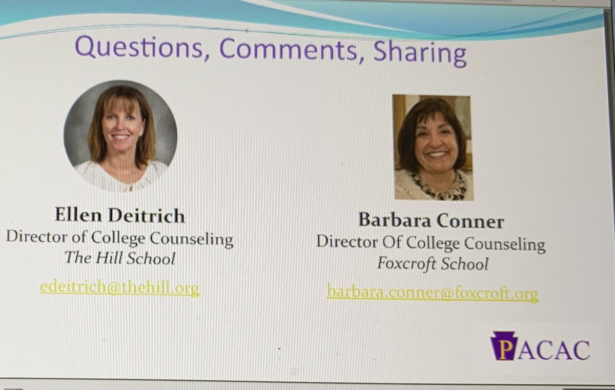 BConnerFXC's tweet image. Presenting College Counseling Toolkit with Ellen Deitrich on #PACACDay was a blast! ⁦@PACAC1954⁩