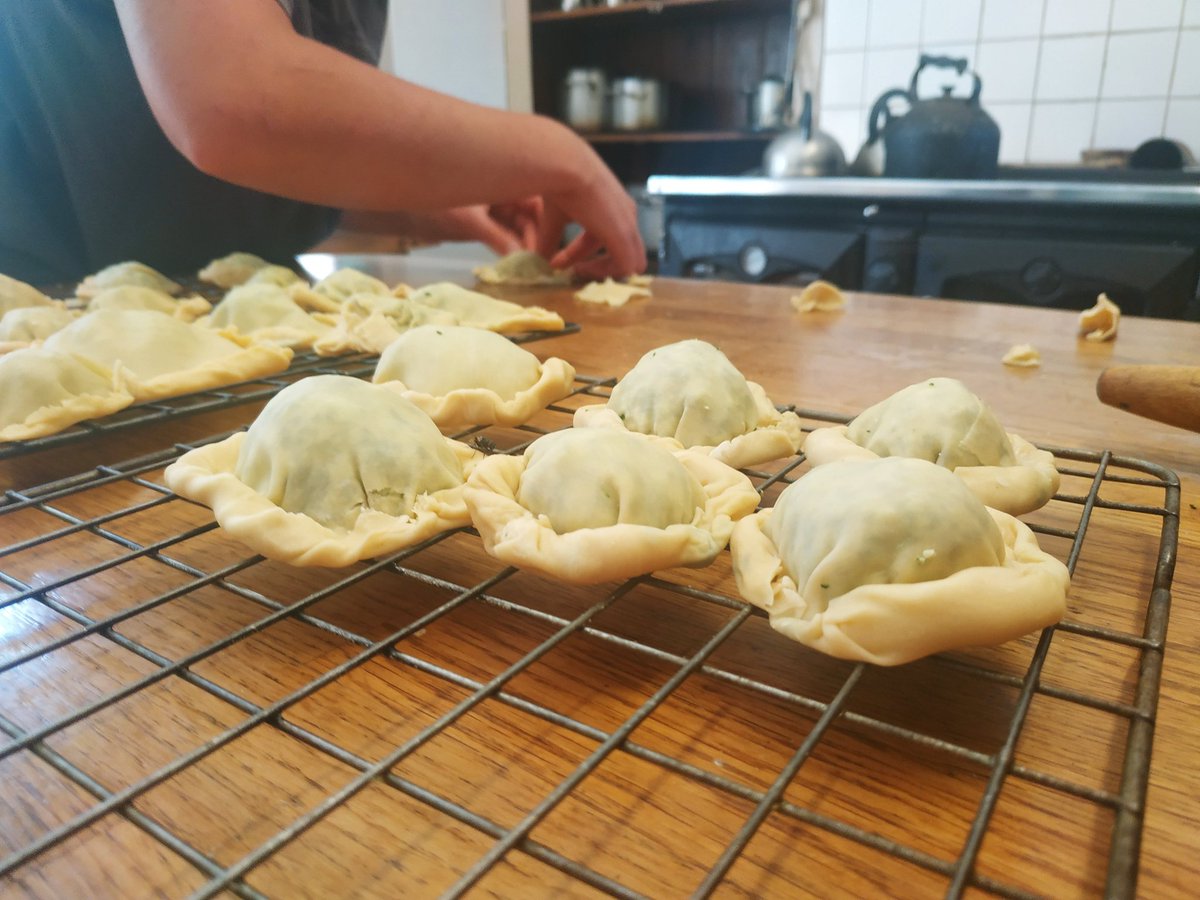 Jasmine and Ella have been making ricotta and chard ravioli.