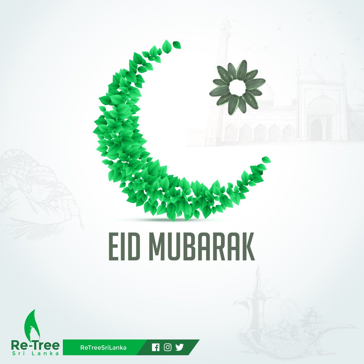 ReTreeSrilanka's tweet photo. Spread peace and happiness not only to the loved ones around you but also to the environment where you are surrounded by!
Have a blessed Eid!
#RetreeSL #StayHome #EidAlFitr https://t.co/veZcmOIrFF