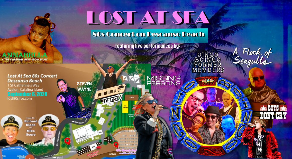 OINGO BOINGO former members (@obdpofficial) on Twitter photo Hey Everybody! to celebrate memorial day weekend tickets are discounted 20% until Mon May 25, use code: “80sBeachParty20”
our only show this summer Sun Sept 6 Labor Day Weekend on Catalina Island one the the Beach with <a href="/richardblade/">Richard Blade</a>
Buy Tickets
👉🏻 lost80slive.com/product/lost-8… Hey Everybody! to celebrate memorial day weekend tickets are discounted 20% until Mon May 25, use code: “80sBeachParty20”
our only show this summer Sun Sept 6 Labor Day Weekend on Catalina Island one the the Beach with <a href="/richardblade/">Richard Blade</a>
Buy Tickets
👉🏻 lost80slive.com/product/lost-8…