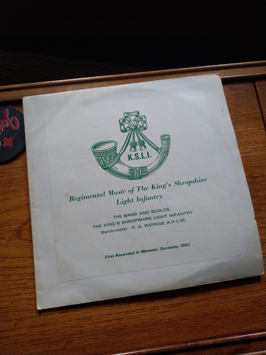 MrThomasCorbett's tweet image. Over the moon with the latest eBay purchase. Proper regimental music by the band. The house will be sick of me by the end of the day. #OldTowler #KSLI @ShropsRegiment