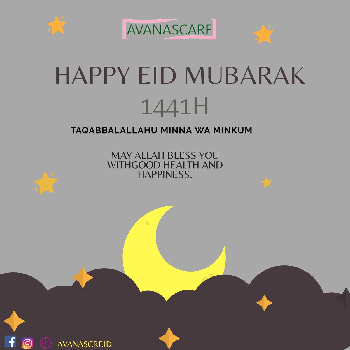 avanascarf's tweet photo. semoga kita selalu diberikan kesehatan ,kemudahan rezeki dan termasuk orang orang yang selalau bersyukur, Aamiin Allahumma Aamiin 🙏🙏 Avanascarf mengucapkan :

Taqabbalallahu Minna Wa Minkum
Mohon maaf lahir dan bathin🙏🙏 #avanascarfquote https://t.co/Pd5TvRxMvB