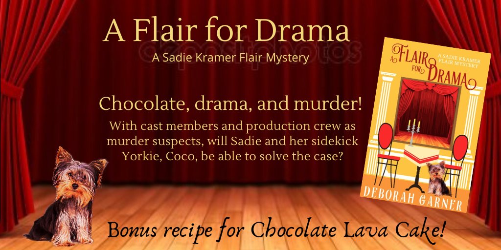 A mischievous Yorkie loose backstage in a theater? Oh no! "A murder mystery with a huge dash of fun and humor!" A Sadie Kramer #cozymystery A Flair for Drama - #cleanindiereads amzn.to/2qWNjI5