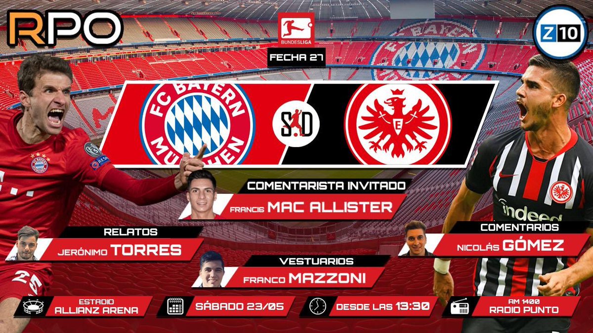 GomezZuritaNico's tweet photo. #Bundesliga | Los espero! 
hoy con la participación especial de @franmac8, uno de los futbolistas que más saben de esto. 
Un placer comentar a uno de los clubes más grandes del mundo. 

Youtube: https://t.co/x9Hv3A2FxD https://t.co/h3NfDMVwWZ