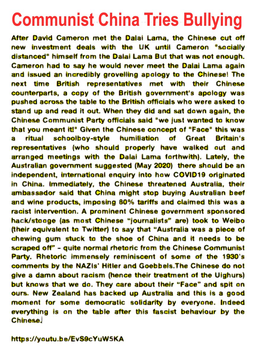 Bullshot2's tweet photo. #ChinaMustPay #China's behaviour to #UK's @DavidCameron after #DalaiLama meet so crude! #Chinese cut off #UK deals. Now, in May, #Australia calls for inquiry into #COVID19 origins in #China &amp; response is of 1930's #NAZIs. Time to respect our own "Face"!
https://t.co/pOQNP4kHO1 https://t.co/tAMl7hR6NJ