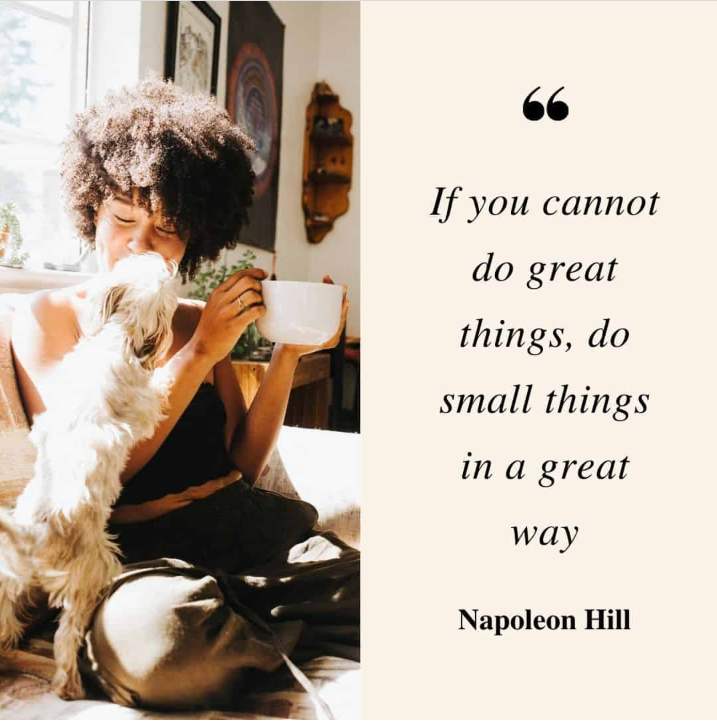 Small things...sounds like Nibbles to me! 
What's one small thing you did today to improve your life?
#LifeEdits