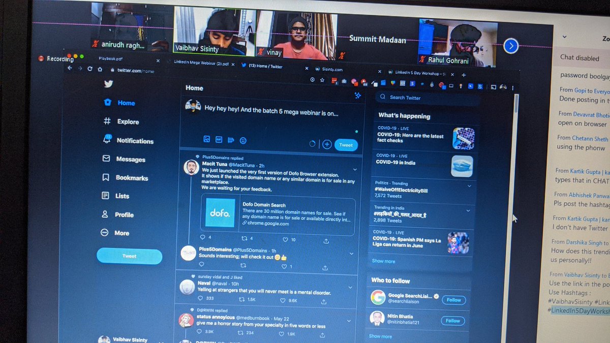 anirudhraghavg's tweet image. Last and final day of @LinkedIn workshop by @VaibhavSisinty  and @rakshitgangwal &amp;amp; @rjnons 

#Vaibhavsisinty #Linkedinbatch5 #linkedin5dayworkshop