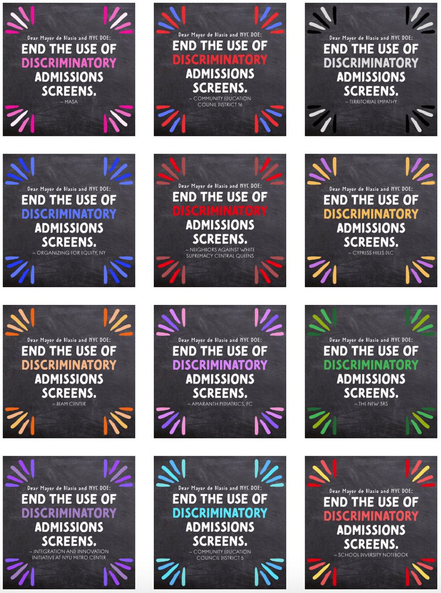 Not to mention the waves of student and adult leaders who have been demanding integration and equity for yrs. @NYCMayor has a chance right now to end admissions "screens" and put us on a course to the fair, equitable city he talks about a lot but that we have never seen. (8/8)