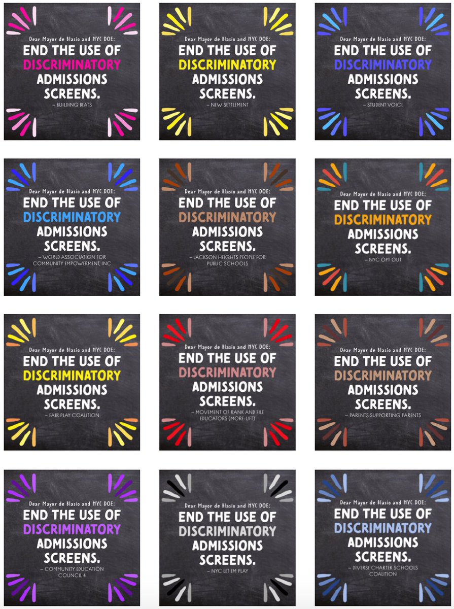 Not to mention the waves of student and adult leaders who have been demanding integration and equity for yrs. @NYCMayor has a chance right now to end admissions "screens" and put us on a course to the fair, equitable city he talks about a lot but that we have never seen. (8/8)