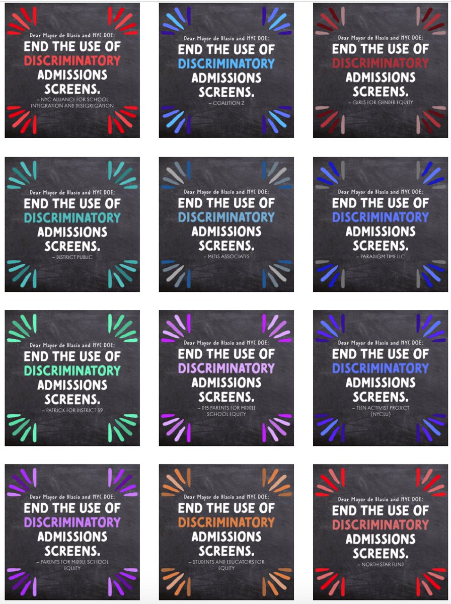 Not to mention the waves of student and adult leaders who have been demanding integration and equity for yrs. @NYCMayor has a chance right now to end admissions "screens" and put us on a course to the fair, equitable city he talks about a lot but that we have never seen. (8/8)