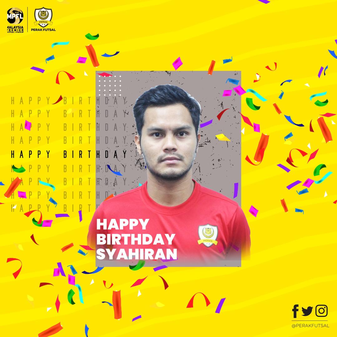 perak_futsal's tweet photo. Selamat ulang tahun kelahiran diucapkan kepada Syahiran. Semoga murah rezeki dan dipanjangkan umur! ⁣
.⁣
#PerakFutsal⁣
#HBYan
#mpfl2020 https://t.co/usj0gDEPUM