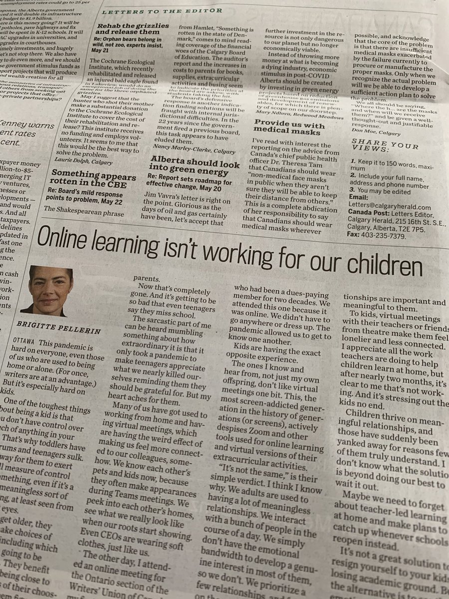 What is happening in k-12 schools is NOT Intentionally designed-online learning. It is remote access, emergency digital learning. The only way we would have online learning is if Educators had the time & prod learning to develop online learning environments/ resources. We didn’t.