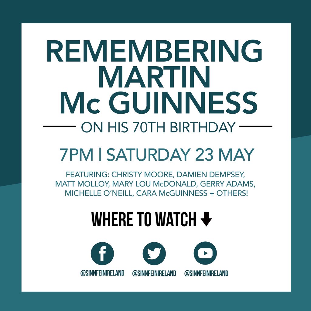 modshortstrand's tweet photo. Martin McGuinnes had a warmth about him, you couldn’t help but gravitate towards him.
He was an inspirational leader who’s light is still shining, his principles still guiding.
Join us tonight as we celebrate the 70th birthday of our friend and leader, Martin #MartinAndMe https://t.co/IBlnlsEXqQ