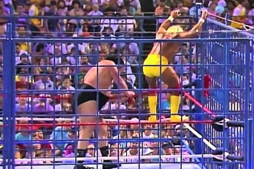 At WrestleFest in July 1988, Hulk Hogan defeated André The Giant in a steel cage match in front of less than 93,000 fans.This would start his 2nd WWF Championship reign and the Hulkster would end the year as champion. #WWE  #AlternateHistory