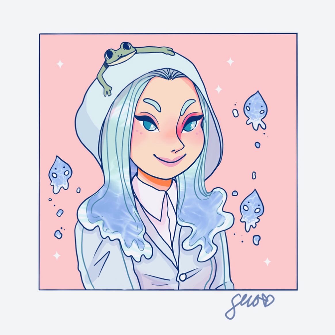 I’ll start! He everyone I’m Sid, a traditional and digital artist that loves drawing witchy art, cute girls, and plants! Currently trying to take part in Mermay as well!