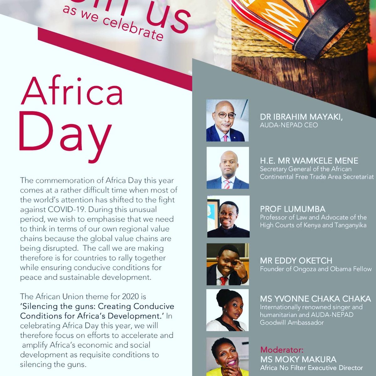 YvonneChakaX2's tweet photo. Join us on Africa day @NEPAD_Agency @MTVBaseAfrica https://t.co/HX7uaHRFuY