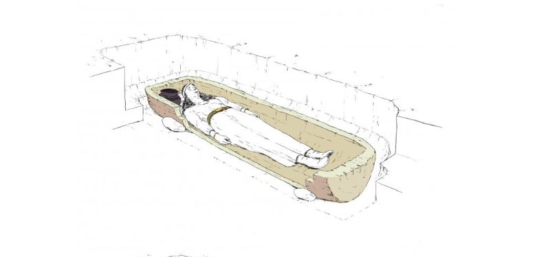 Xavi_Bros's tweet photo. Archaeologists uncover an Iron Age tomb of a middle-aged woman adorned with her jewellry. 
She lived 2700 years ago; the burial has been discovered on the bank of the Rhone river in eastern France:  https://t.co/dmtpuZt8fD
Image: Inrap https://t.co/G1H3DBqteR