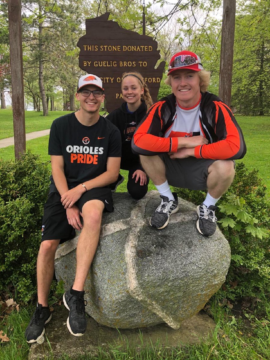 Two current officers, Zach and Bryce, along with future officer Riley, showing their support for Logan's Laps for Love and the Shamrock Shuffle. Great black and orange great, along with huge smiles. Nice work members! #WeAreHartford