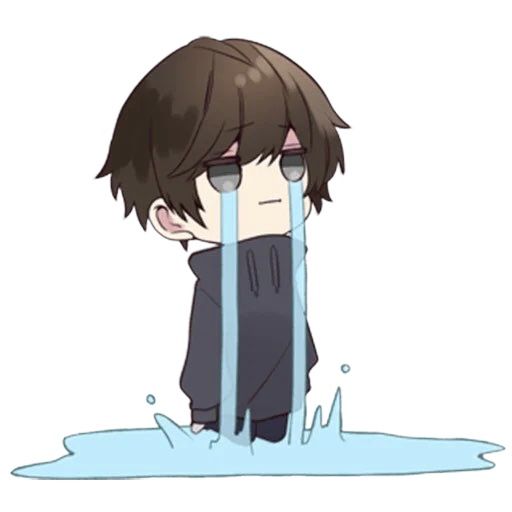 sad chibi boy