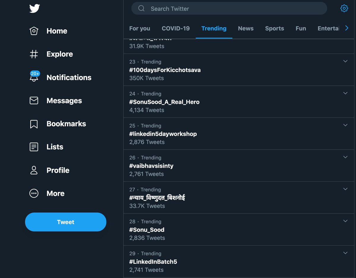VaibhavSisinty's tweet image. And we are trending on twitter India &amp;lt;3

#VaibhavSisinty #linkedin5dayworkshop #linkedinbatch5