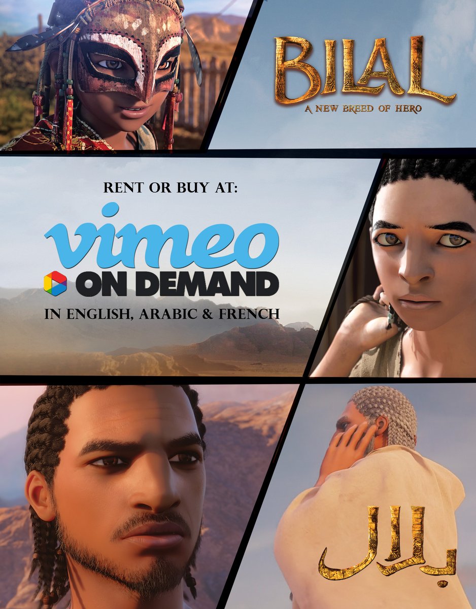 bilal_movie's tweet photo. This🌙EID, BARAJOUN brings the story of 🕌Bilal Ibn Rabah (RA), a companion of Prophet Muhammad (PBUH) to Vimeo On Demand! Now available Worldwide 🌐 in English, Arabic and French!
Englishhttps://bit.ly/3fQZgJH
عربىhttps://t.co/Lyr1mqvCe4
Françaisehttps://bit.ly/2WZ2SRp https://t.co/dELJyULboM