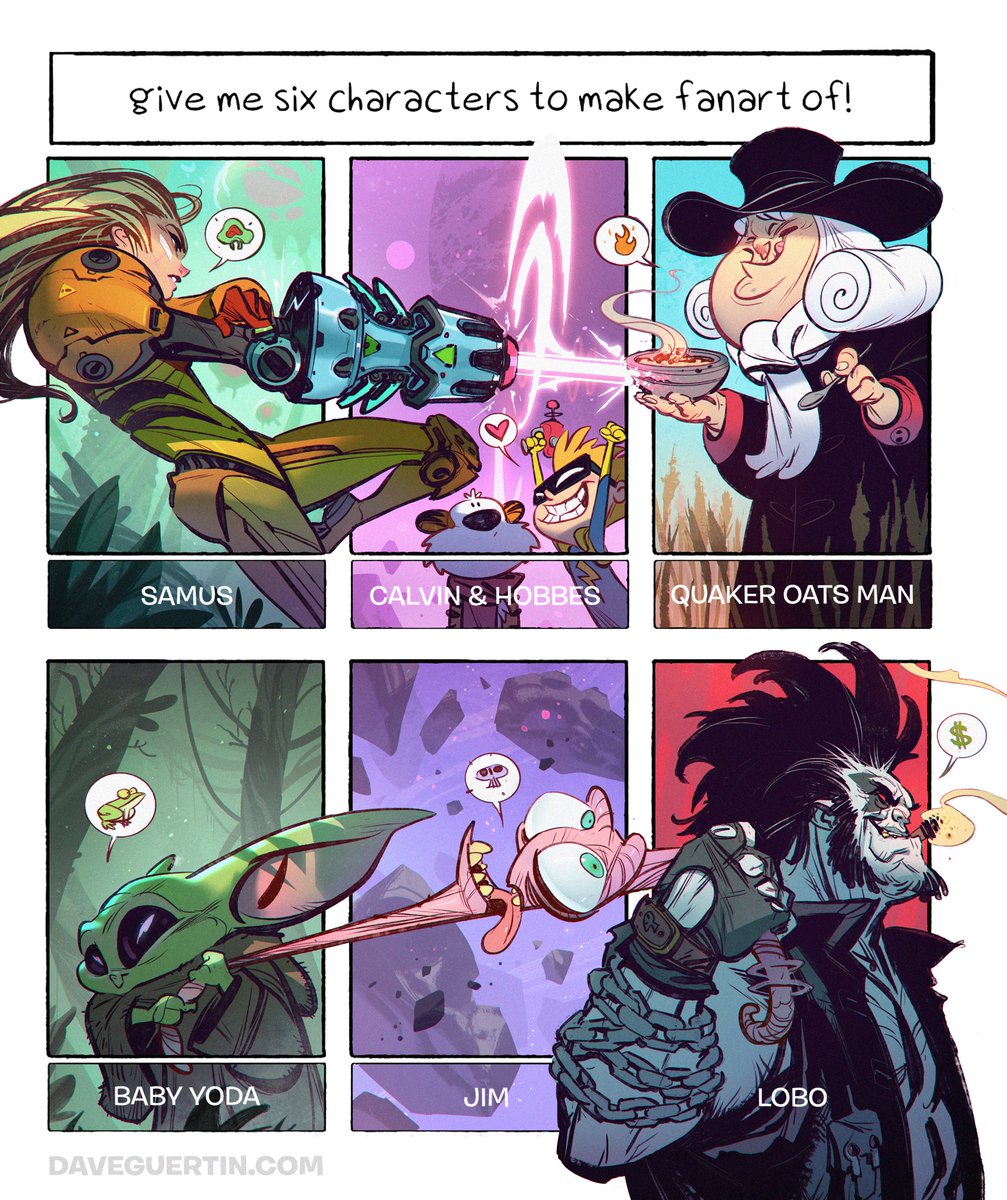 CreatureBox (@creaturebox) on Twitter photo #SixFanarts from my <a href="/daveguertinart/">Dave Guertin</a> account. Join me for new art & adventures in between @creaturebox projects 🤖 #metroid #calvinandhobbes #quakeroats #babyyoda #earthwormjim #lobo #dccomics #SixFanarts from my <a href="/daveguertinart/">Dave Guertin</a> account. Join me for new art & adventures in between @creaturebox projects 🤖 #metroid #calvinandhobbes #quakeroats #babyyoda #earthwormjim #lobo #dccomics
