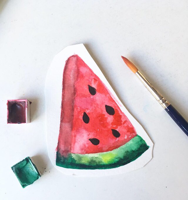 #watermelon #art #watercolor_blog #watercolorpainting #watercolorfruit #watercolorwatermelon