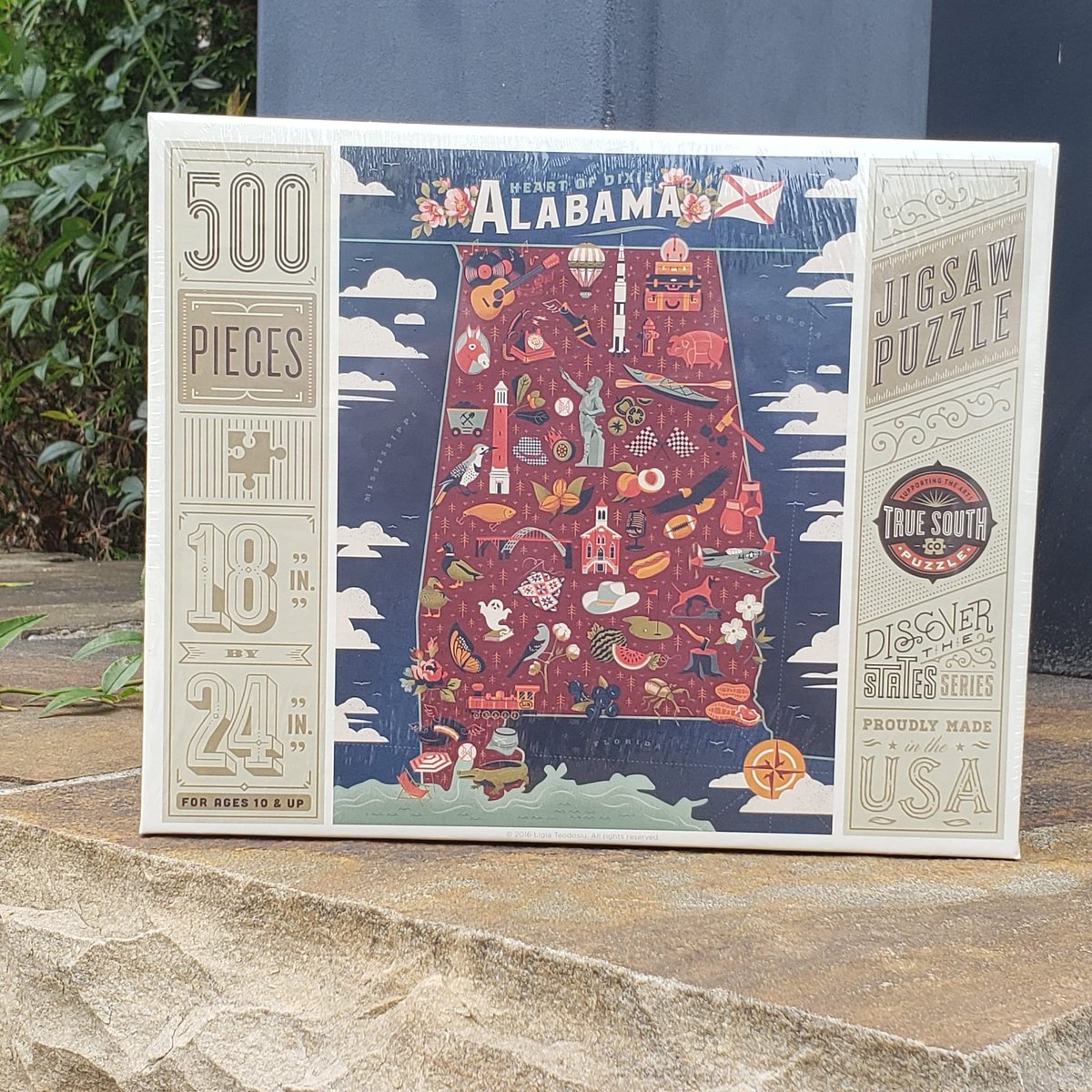 Couldn't resist purchasing this state of Alabama jigsaw puzzle from <a href="/SecondReadBooks/">SecondReadBooks</a>. Curbside delivery was quick and easy. Don't forgot to shop local and stay safe this holiday weekend!

#ShopLocal #DecaturAL #DecaturAL200 #Puzzles