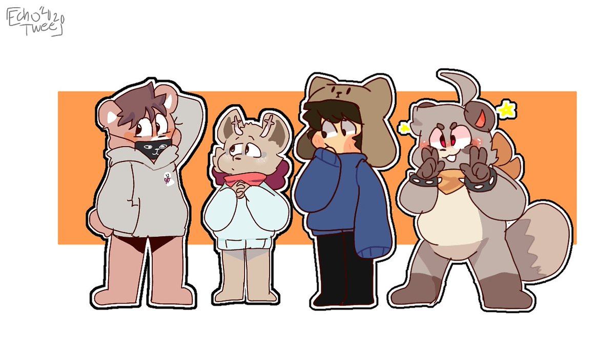 echotwee's tweet photo. I drew this for someone XD except artist bear the three of here does not belong to me 
#myart #originalcharacters https://t.co/dm8TdMS1mZ