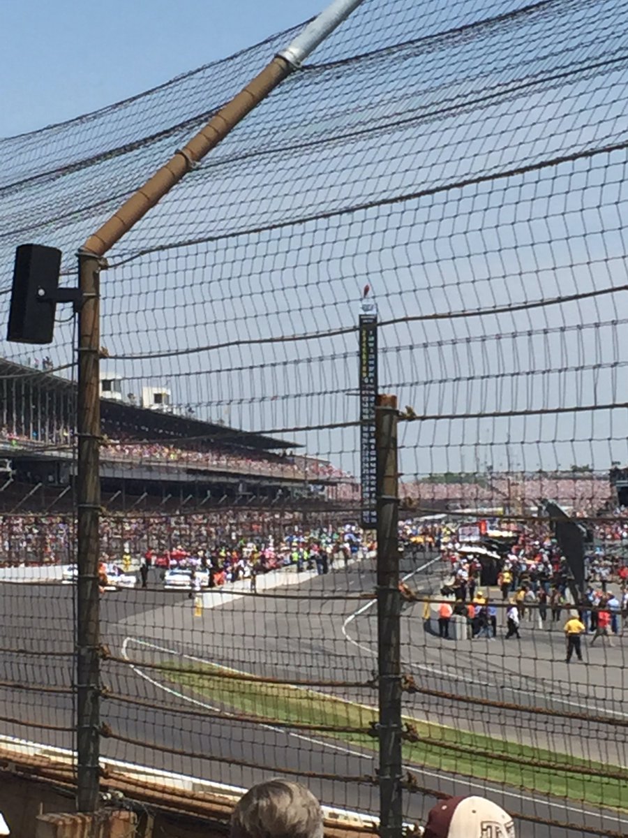 DefabisF's tweet photo. First Memorial Day Weekend without an Indy 500 since WWII.  What are we gonna do all weekend?  How bout sharing some pics at the track.  Here’s one for starters from our seats in turn 1 https://t.co/lbI1eSLlMw