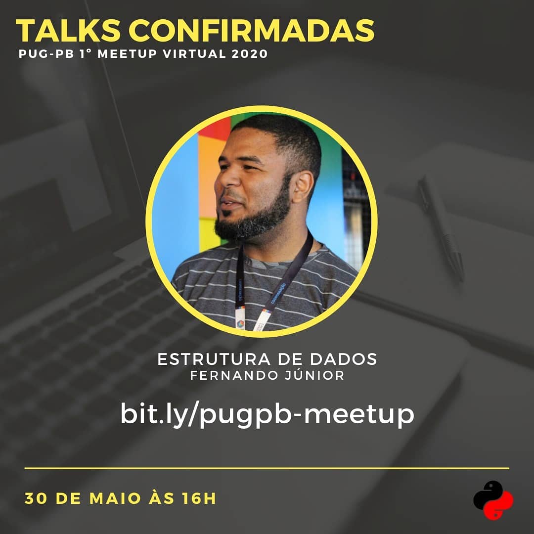 computacao_io's tweet photo. TALKS CONFIRMADAS!

Pessoal, o primero meetup online do Grupo de Usuários Python da Paraíba (@pug_pb) já está com as talks confirmadas. Vai ser no final do mês de maio (30/05) às 16h pelo youtube.

Link para o youtube: https://t.co/W58tuZ935H https://t.co/9xMmdIWG2n