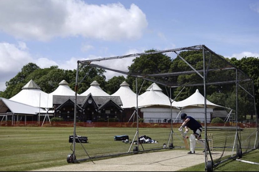 SixesANDwickets's tweet photo. Birkenhead Park CC trialed a “social distancing” net earlier today and it looks like an absolute dream!! 😍😍 @bpcc1846 https://t.co/zcjjP9PKmO
