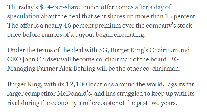 Also this company with $3.2B from nowhere was paying more than 46% more than Burger King was worth!I've heard people like  @MuseScry wondering if a lot of money got laundered from Eastern Europe to capital firms like this to launder money into bad deals.  https://www.cnbc.com/id/38970099 