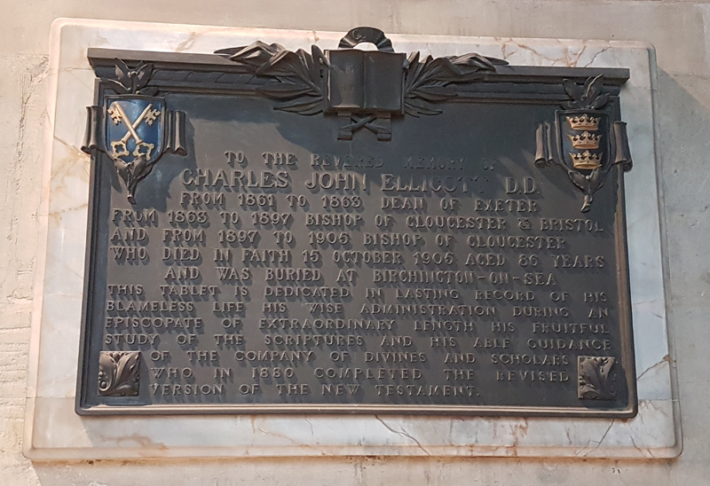 Six more things to go including this one! Our friends the  #BromsgroveGuild are next, providing the bronze plaque for Bishop Ellicott, alongside his stonking marble  #memorial by W J Frith, 1911. Full image: Basher Eyre