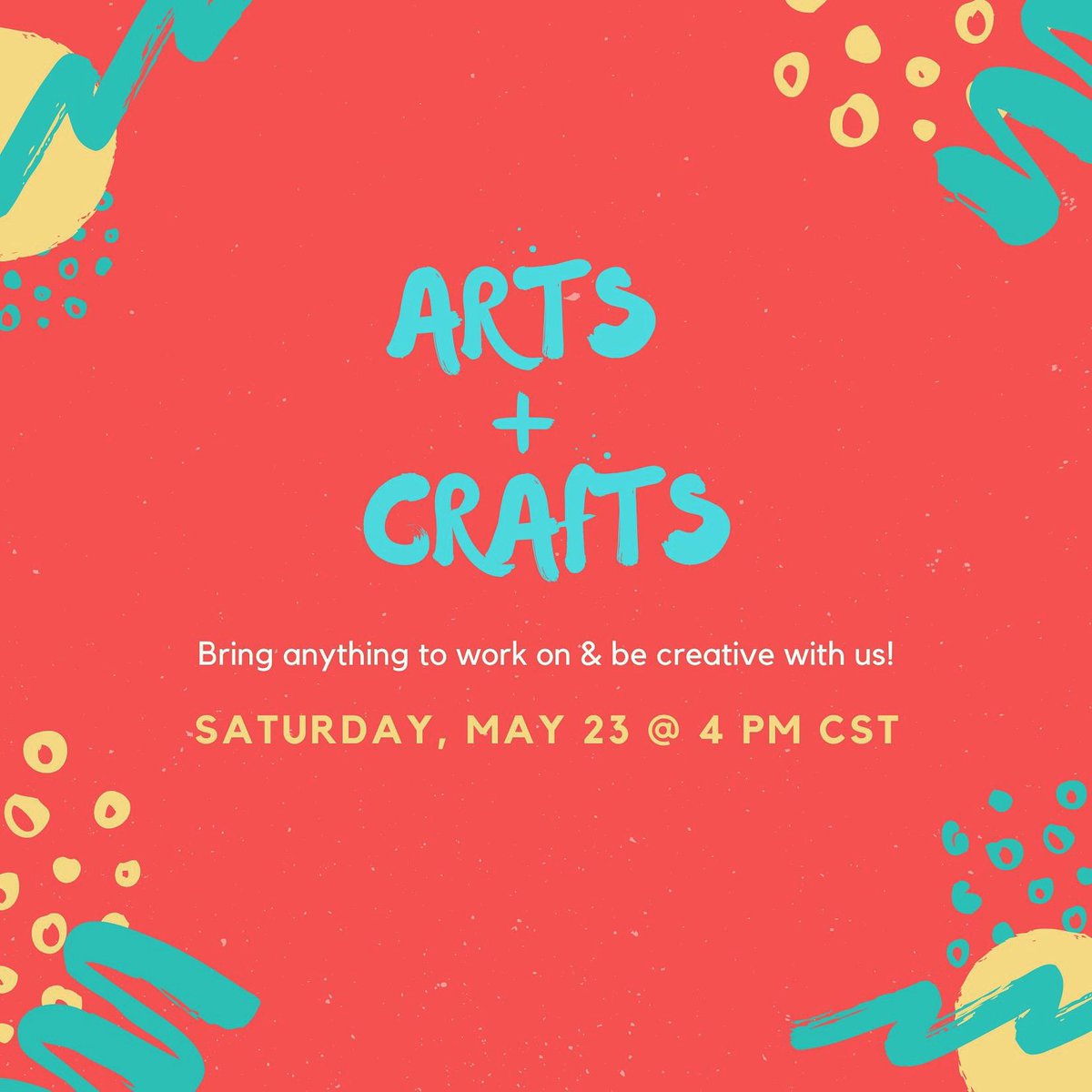 ccs_nu's tweet photo. let’s get creative! 🧶🎨🖍 come hangout and chat while being creative tonight! https://t.co/sik9QkROL5