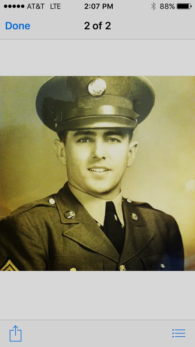 We celebrate our father all Memorial Weekend as he landed on the shores of Normandy on D Day. What a hero, husband and father!