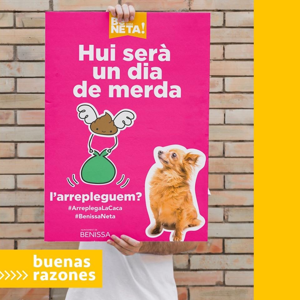 FactoriadIdees's tweet photo. En Benissa también se han cansado de las cacas de perro en la calle, por ello han afrontado este problema con creatividad y un poco de ayuda de factoria d'idees. Humor y colorido para el civismo @ajbenissa https://t.co/CvPyWykfdu