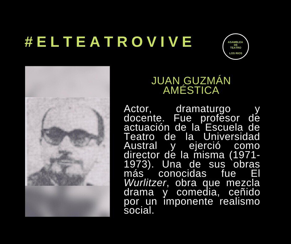 teatrolosrios's tweet photo. L@s maestr@s de teatro que apostaron por este región, formando y creando no sólo a profesionales del teatro, sino que compañías y colectivos. 

Rubén Sotoconil, Juan Guzmán Amestica, Hernán Poblete, y Carlos Muñoz. .

#elteatrovive #elteatroresiste #teatro #valdiviacl #losrios https://t.co/67tMuUyuSB