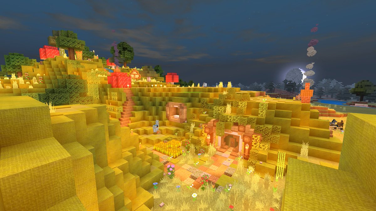 EvercraftMCPE's tweet photo. SPOTLIGHT! This is The Shire, a #LOTR inspired town founded by @_thommondo and built by him and @haley6michelle. Their landscaping skills are unreal! 😍

#SurvivalBuild #EverCraftRealm #Minecraft #Bedrock #Multiplayer #MinecraftBuilds #MinecraftRealms https://t.co/k7AtqniA3w