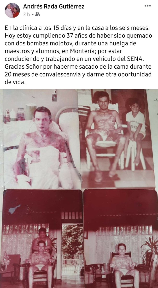 fabiespitiar's tweet photo. Gracias a todos los que aportaron en el proceso de recuperación, se encuentra agradecido con todos y ha resignificado lo que pudo ser una tragedia como una gran prueba de amor, fe y perseverancia. 
#23Mayo
Mensaje de mi abuelo el día de hoy y su motivación su familia. https://t.co/VBteVPowxI