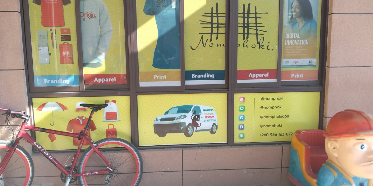 DuncanSodala's tweet photo. Super proud of my friend Tuli who has expanded his business Nomphoki and now has a store at Zambezi Mall along Zambezi road (opposite Roma Church)
So for all your printing needs pay them a visit! #Nomphoki #Lusaka https://t.co/BlSP2xVmfJ