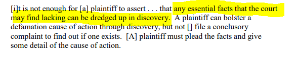 And NOW, we obviously have to keep fighting in this case. You don't get to just ignore a subpoena. And although Brent Comyack's theory of defamation has been thrown out, his lawyer has found a new, frivolous way to push it: "dredging up" facts with *third-party* discovery.