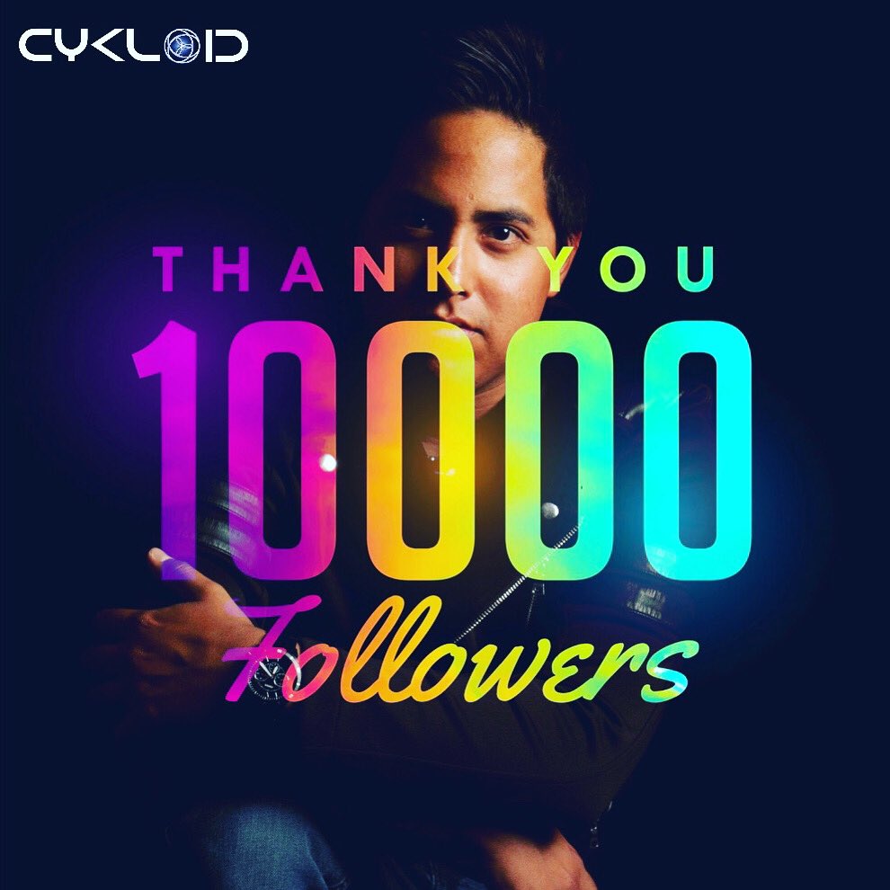 cykloidmusic's tweet photo. 10K following milestone on Instagram! Thank you all so much for the support these past 7 years! Cheers to all CYKLOID fans nation & statewide! #cykloid #teamcykloid https://t.co/MqlCdhp8bt